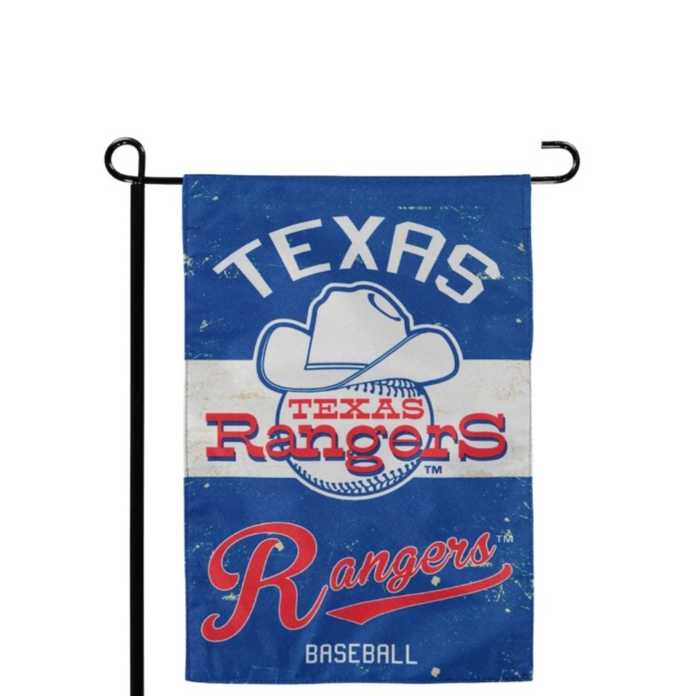 Texas Rangers Distressed Garden/Yard Flag Double Sided NWT Baseball MLB Logo